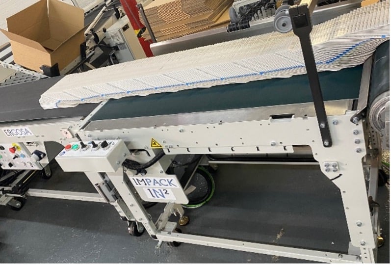 ergosa accumulation belt with 4 corner boxes