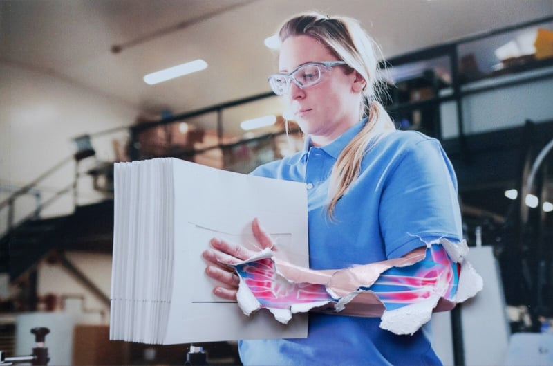 Woman Hand Packing