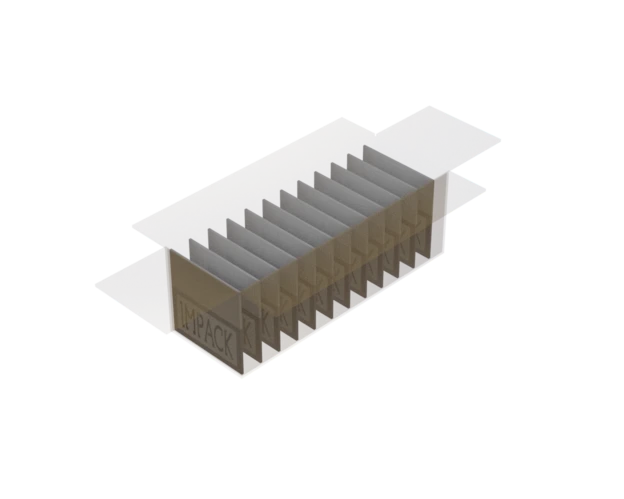 Straight line box with glue-line laying horizontal