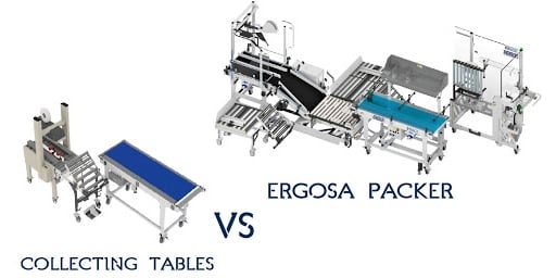 Quelle est la différence entre les tables de collecte et l'empaqueteur Ergosa ? (Définition, automatisation et types)